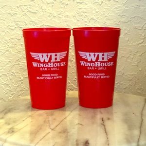 Winghouse plastic cups never used
